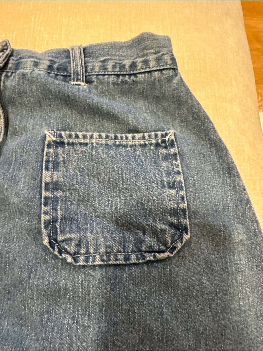 NY Jeans New York & Company Denim Button Front Mini Skirt Sz 4 Blue 100% Cotton - Picture 10 of 10